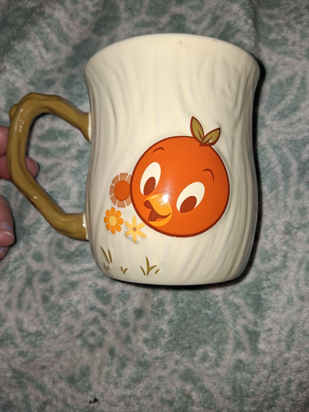 Cute Orange Bird Character Ceramic Mug - Cream & Orange Walt Disney